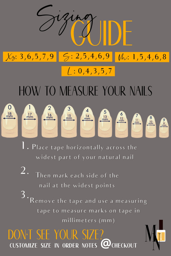 how to measure your nails for press ons