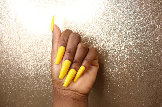 Yellow Orange Luxury press on nails