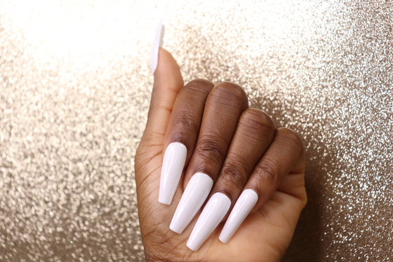 White Luxury Press On Nails