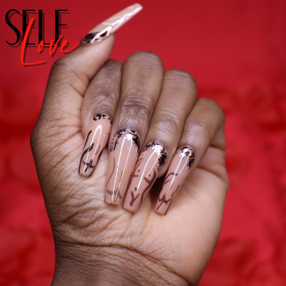 SELF LOVE| Silhouette Valentines Day Press On Nails 