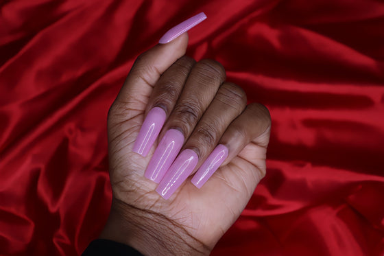 light pink valentines press on nails