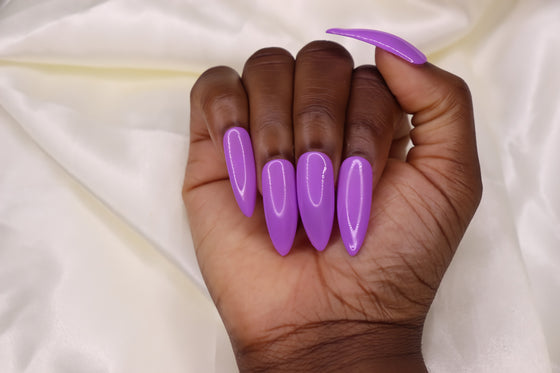 purple press on nails