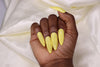 yellow press on nails