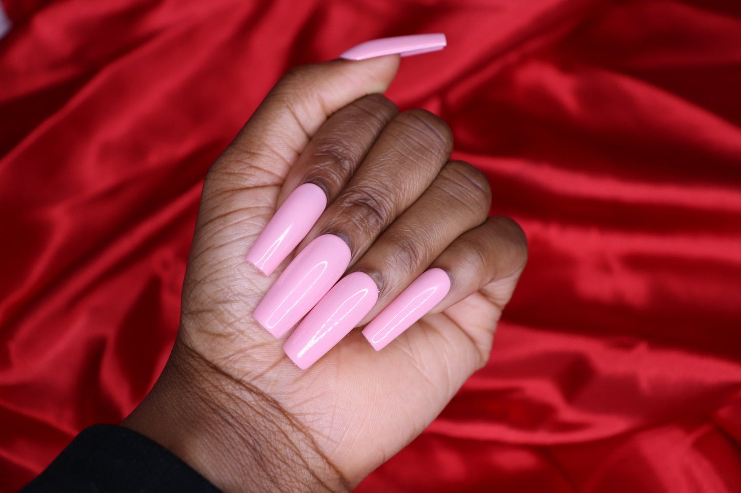 Light Pink with Soft Lilac Undertone valentines press on nails