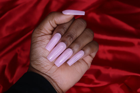 light pink valentines press on nails