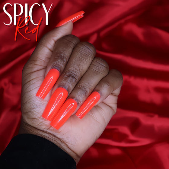 NEON RED NAILS | Gallery posted by GABBY BLEVINS | Lemon8