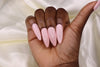 peach pink press on nails