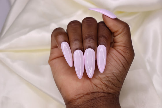 light pink press on nails