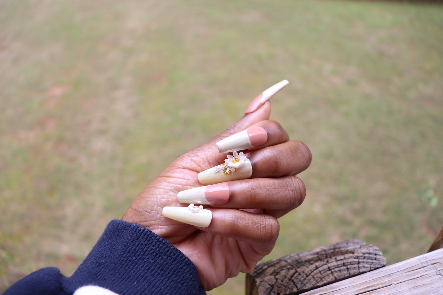 Yellow French Tip Spring Press On Nails