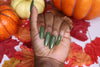 olive green press on nails