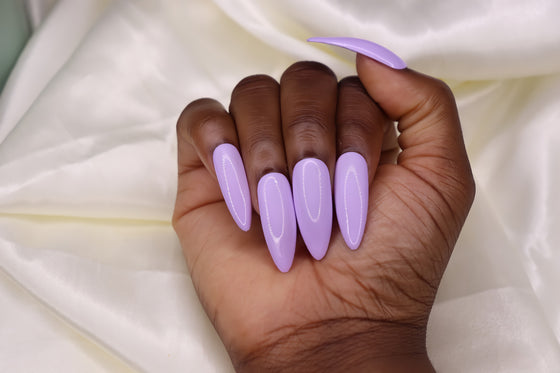 light purple press on nails
